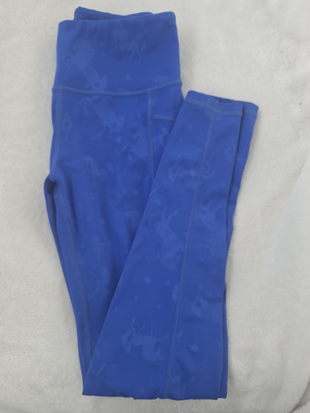 Constantly Varied Gear COBALT Blue Unicorn-Print Leggings XS FULL LENGHT